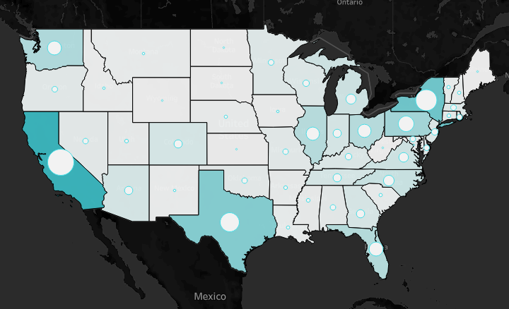 map of the US example quantize analytics data consulting