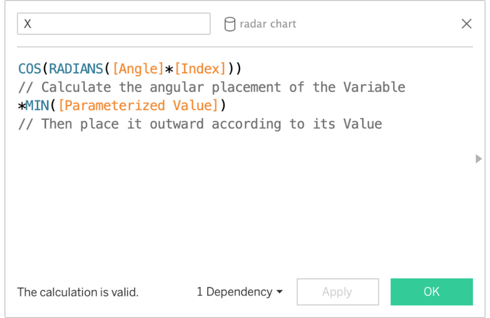 tableau radar chart calculations