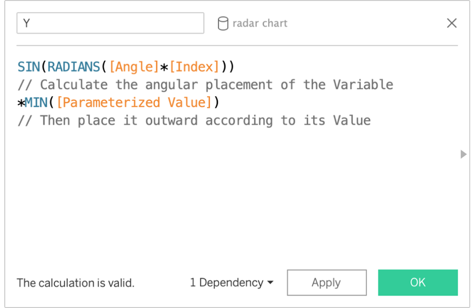 tableau radar chart calculations