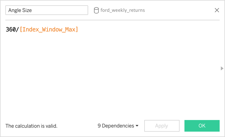 Tableau Radial Time Series Chart tutorial calculations