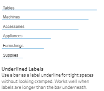 Tableau Bar Charts Underlined Labels