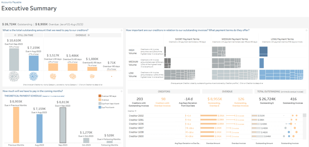 Accounts Payable Dashboard Examples