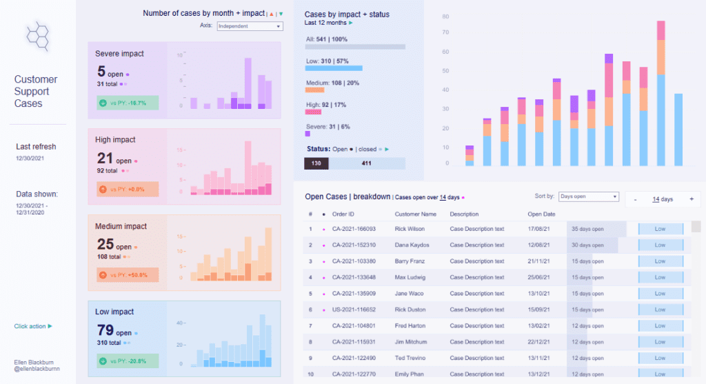 Customer Dashboard Examples 