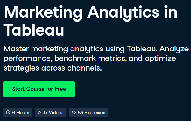 Marketing Analytics Course