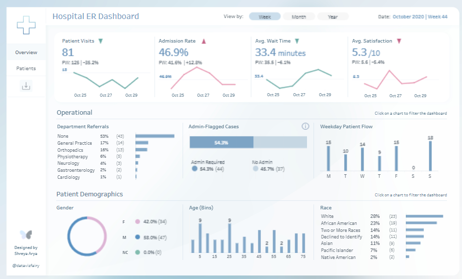 #2 Hospital Dashboards - Hospital ER Dashboard