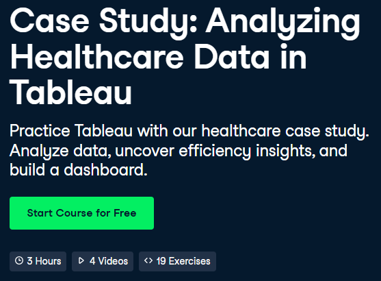 Healthcare Analytics Course: Master Healthcare Analytics with Tableau